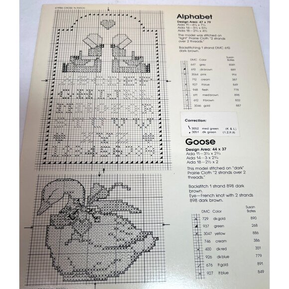 Cross N Patch "Plain And Simple" Alphabet Goose Sampler Pattern - Picture 4 of 4